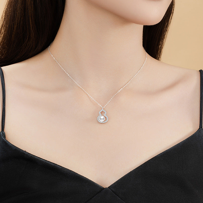 Gourd & Freshwater Pearl Necklace-Blessings Close to Heart