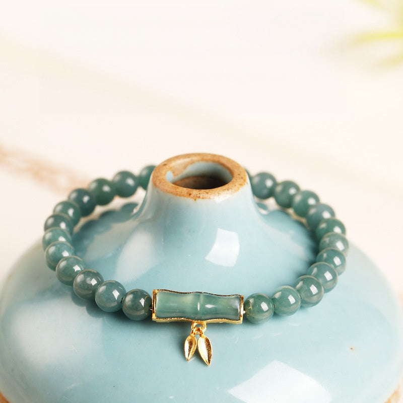 Rising with Purpose-Jadeite Bamboo Bracelet