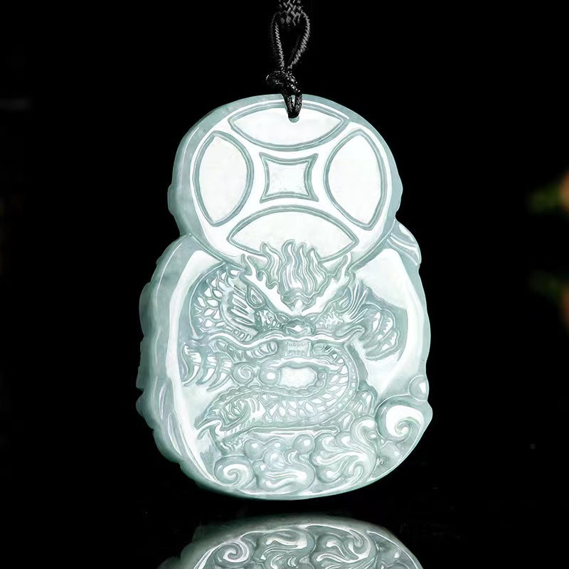 Tsai Shen Wealth Pendant-Natural Burma Jade