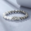 White Turquoise Beads Silver Pixiu Bracelet-Attract Luck