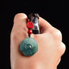 Quiet Guardian Jade Bagua Phone & Keychain Charm Description