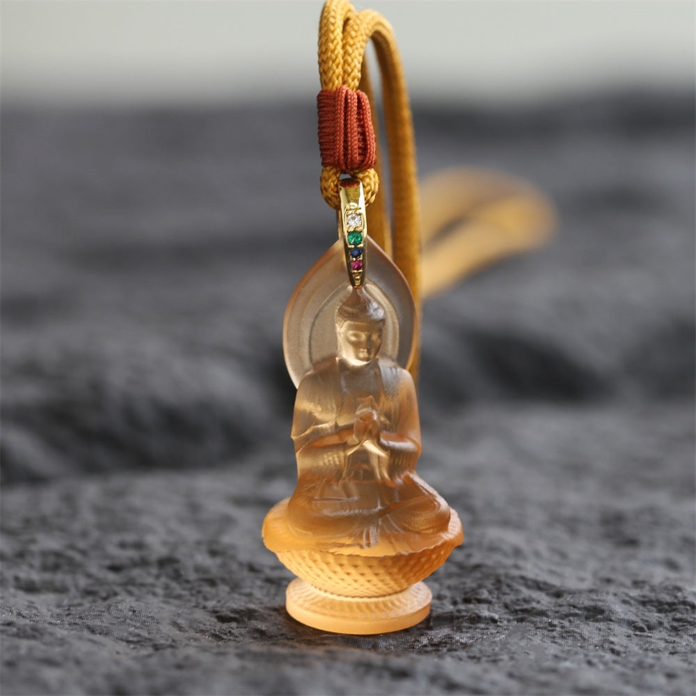 Liuli Mahavairocana Buddha Pendant – Light of Wisdom & Inner Protection
