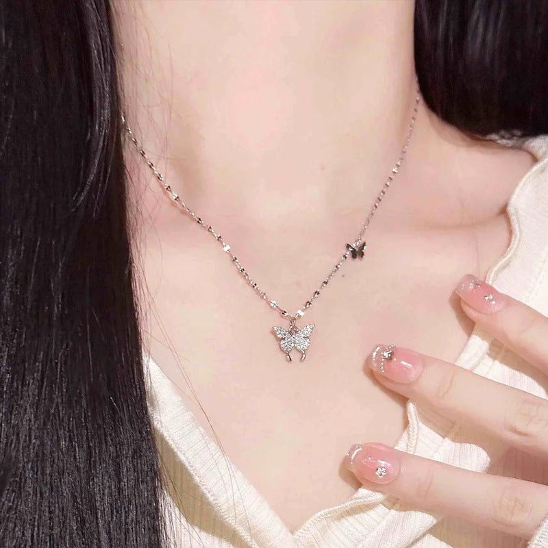 Butterfly Fine Silver Necklace-Love in Flight