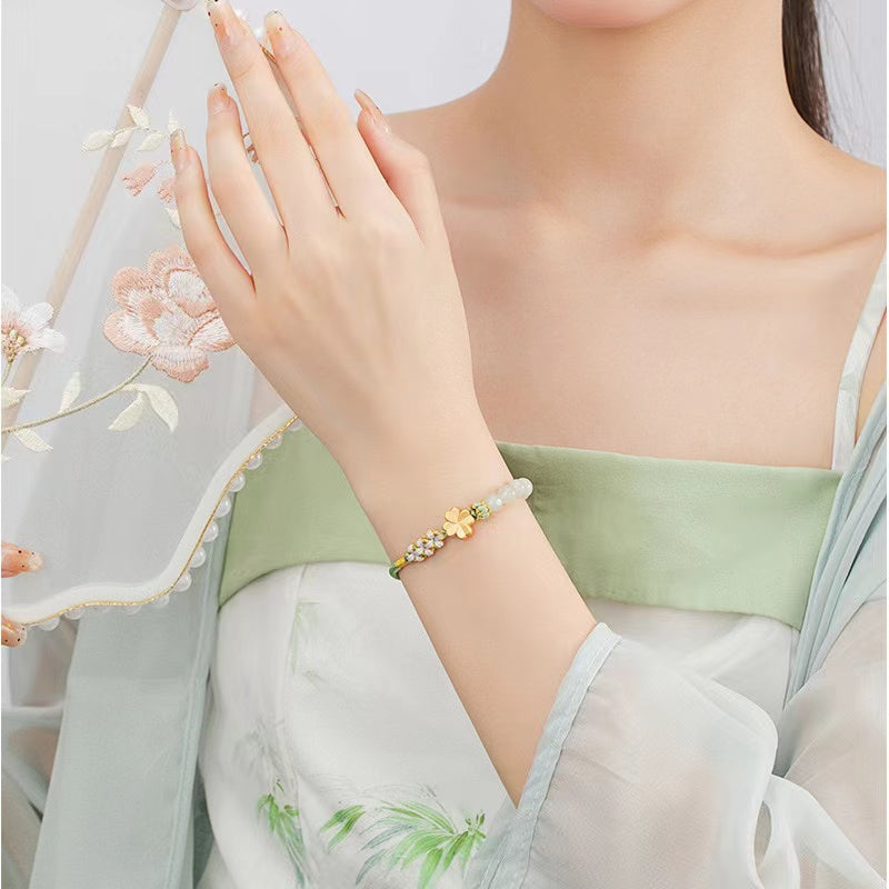 Four Leaf Clover Handmade Rope Bracelet-Faith & Hope