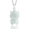 Natural Jade Cat Necklace-Good Fortune and Luck