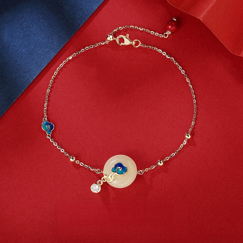 Lucky Skies-Jade Cloud Charm Bracelet