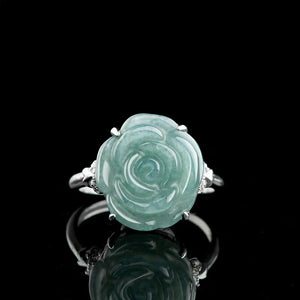 Rose Jade Ring-Enlightening Love