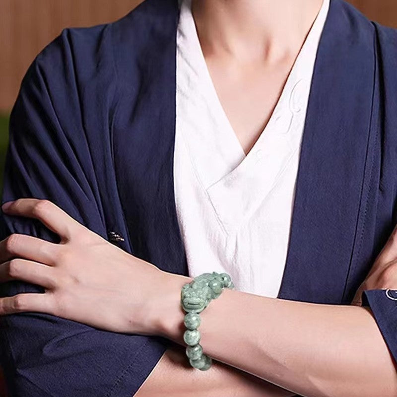 Pixiu Wealth Bracelet-Grade A Jade