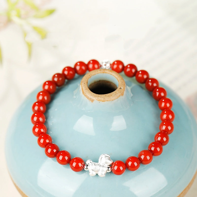 Lucky Red Agate Horse Fortune Bracelet-Success & Vitality