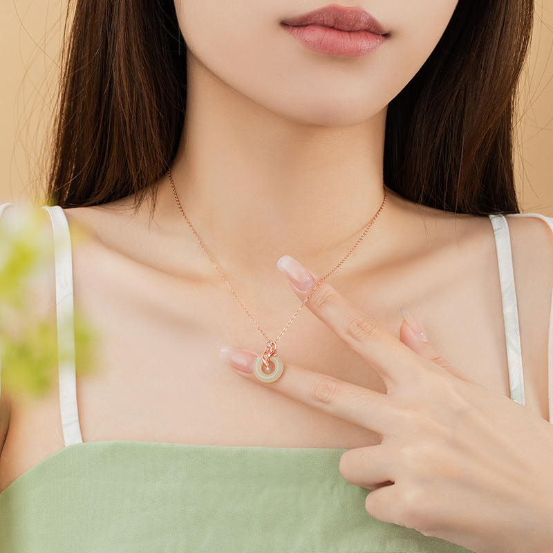 Hope in Every Turn-Koi Fish Nephrite Jade Necklace