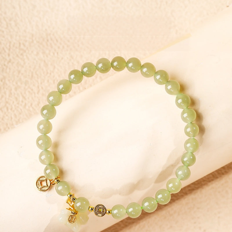 Hetian Jade Lucky Horse Bracelet-Forward with Resolve