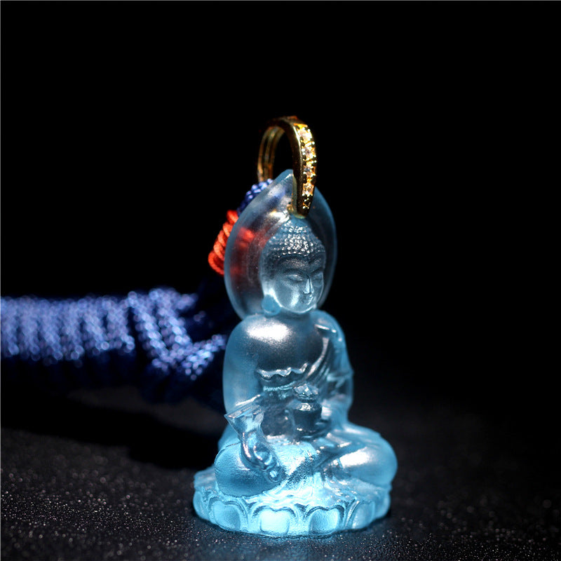 Radiant Liuli Shakyamuni Buddha Pendant – Peace, Blessings & Inner Illumination