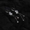 Ice Jade Money Bag Silver Drop Earrrings-Luck Prosperity