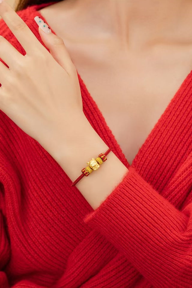 12 Zodiac Fortune Gold Bracelet – “Wealth on Arrival” Lucky Year Series