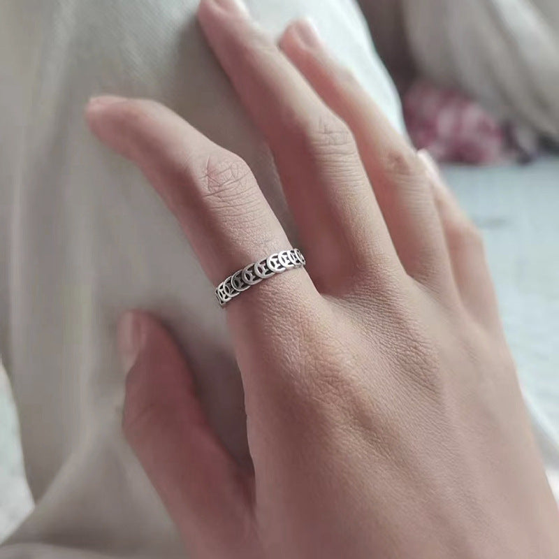 Wealth Coin 925 Sterling Silver Ring-Serene Prosperity