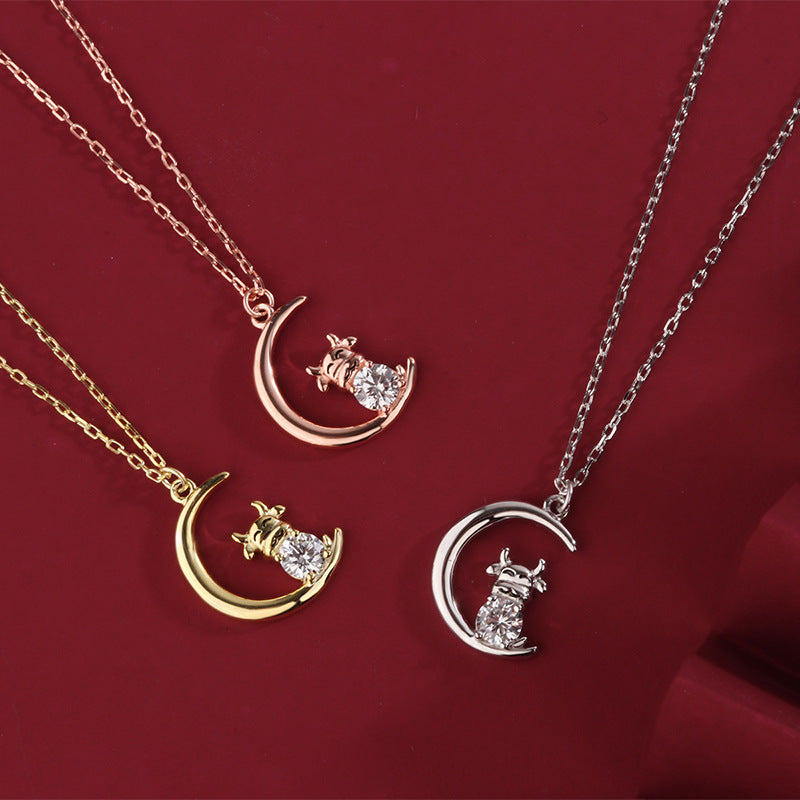 Celestial Ox Fine Silver Pendant Necklace-Quiet Resolve