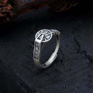 Spinning Wealth Coin Vintage Silver Ring-Attract Luck