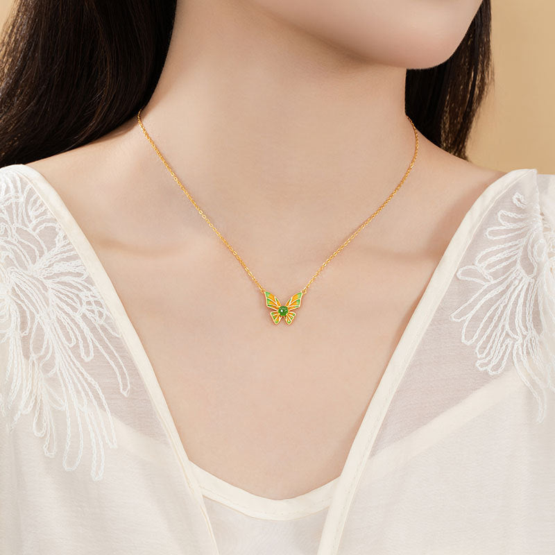 Butterfly Nephrite Jade Necklace-Gentle Transformation