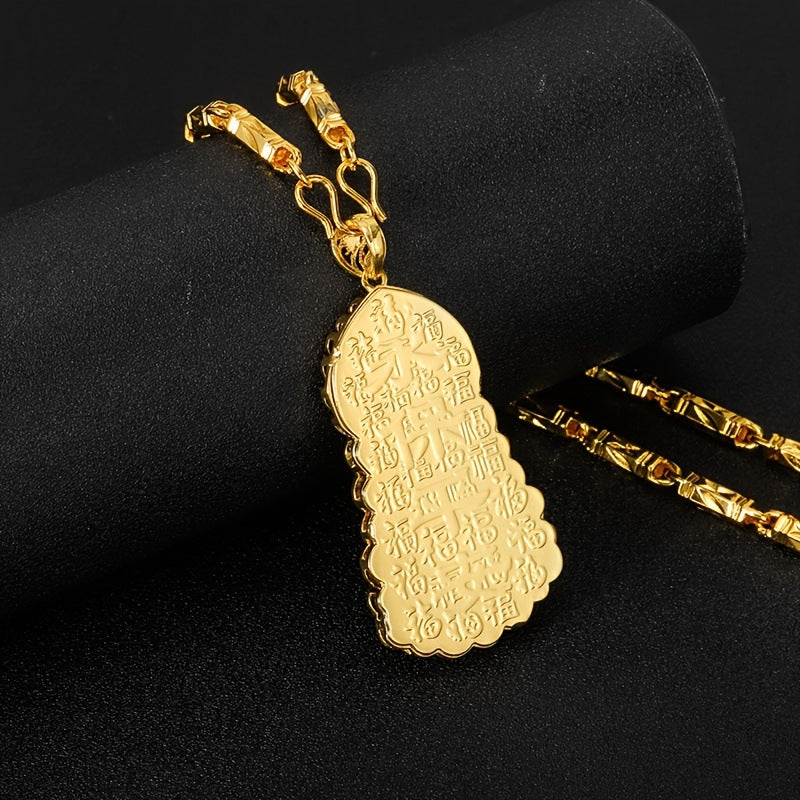 Guanyin 18K Gold Plated Pendant Necklace-Protection