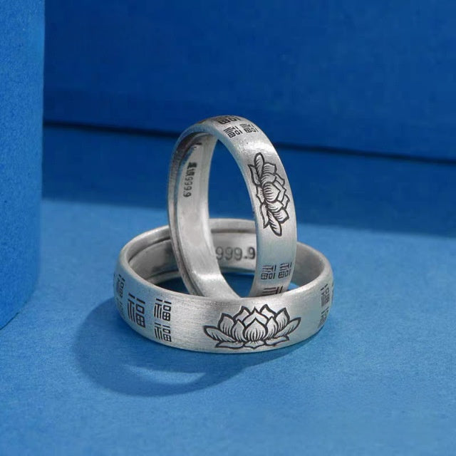 Lotus Blessing S999 Fine Silver Ring-Serene Wholeness