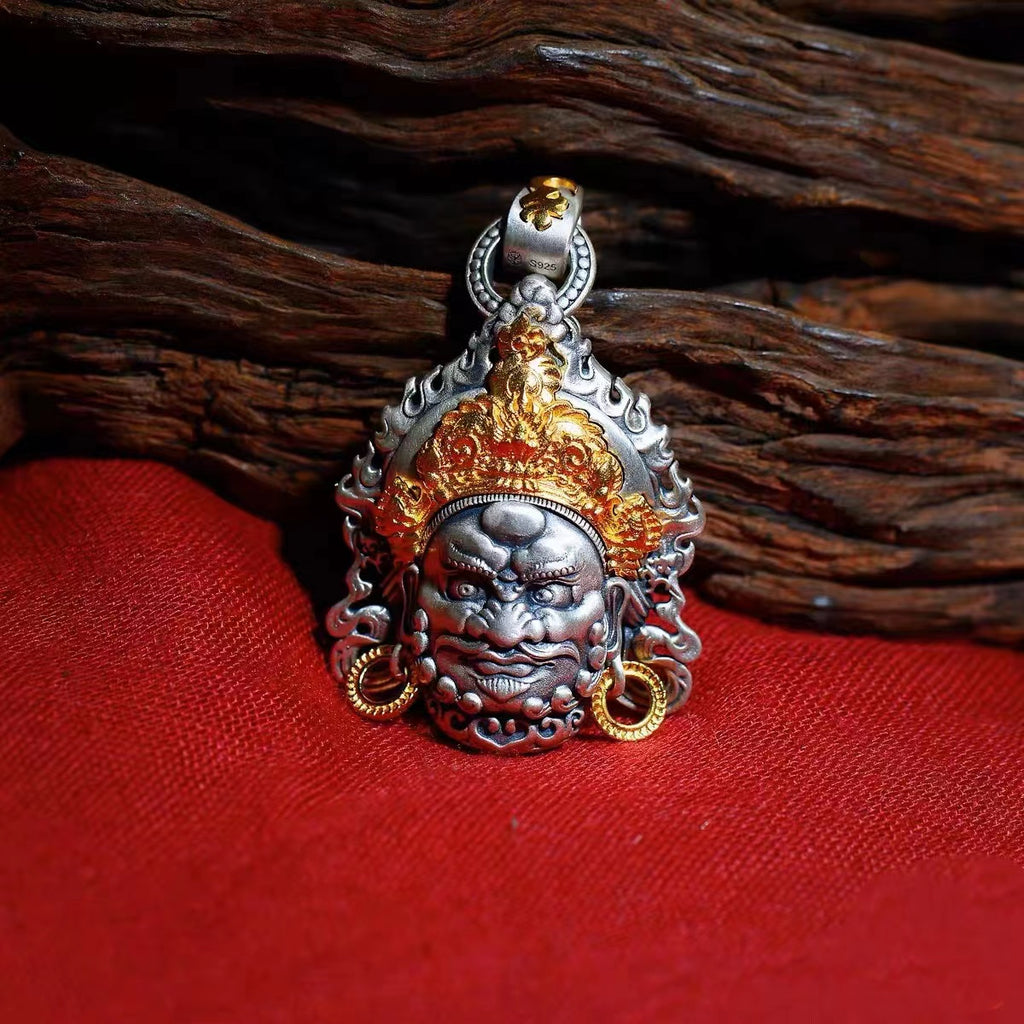 Jambhala Pendant-Tibetan Wealth God-Yellow Jambhala