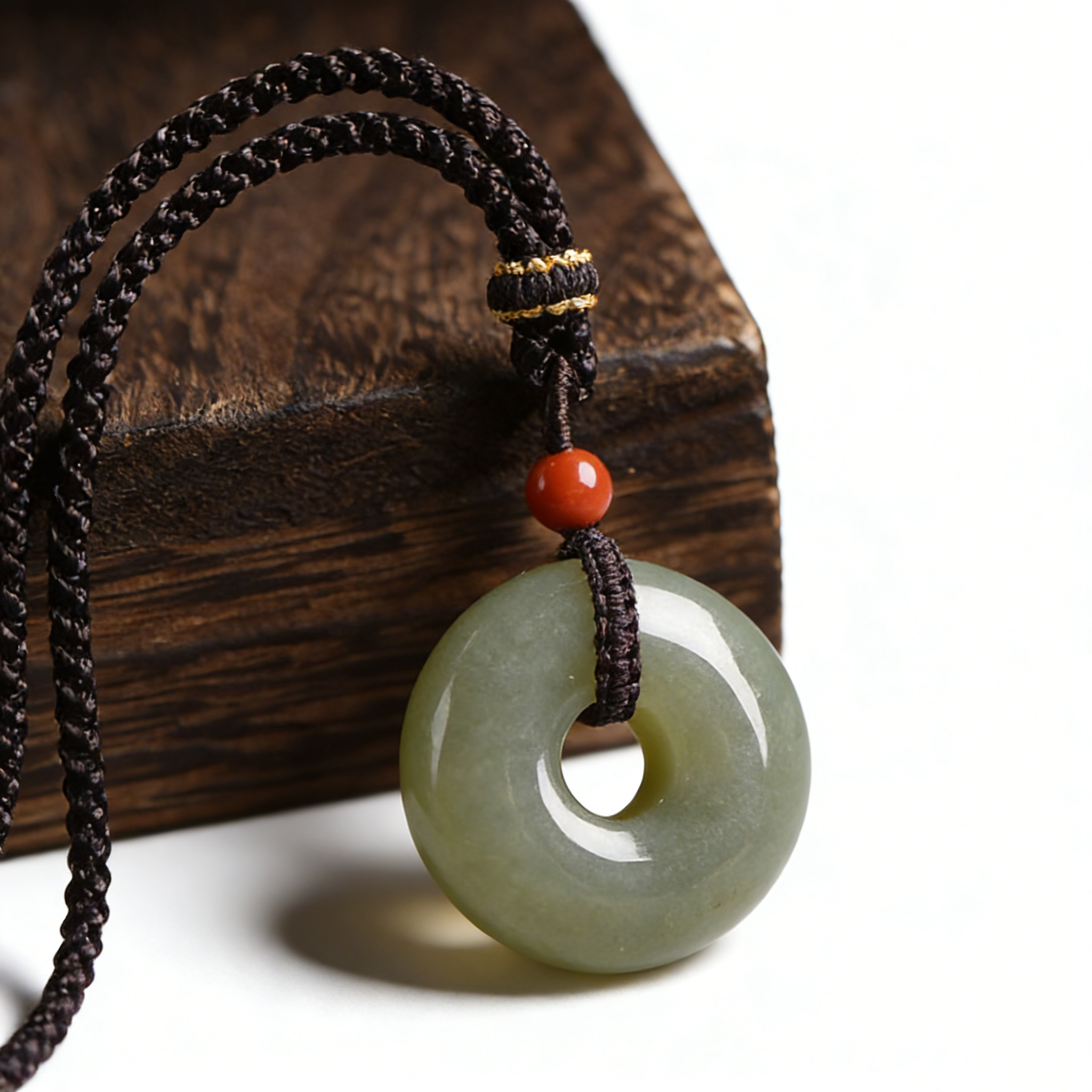 Peace Protection Jade Donut Pendant Necklace-The Circle of Serenity