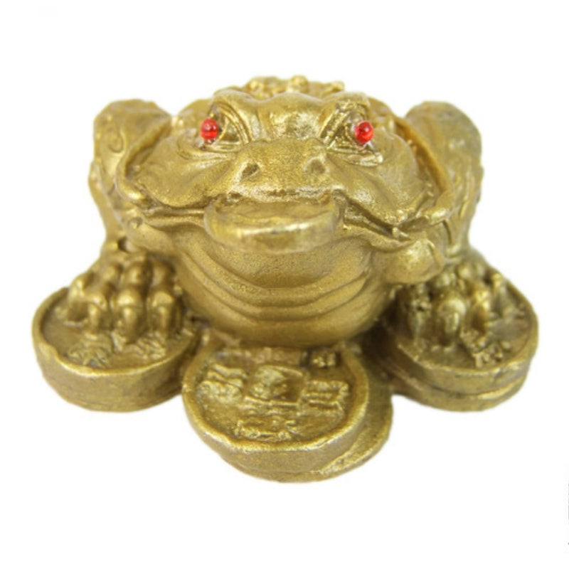 Seven-Star Money Toad – Solid Brass Fortune Figurine for Wealth & Prosperity