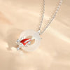 Fortune Koi White Chalcedony & Agate Pendant Necklace