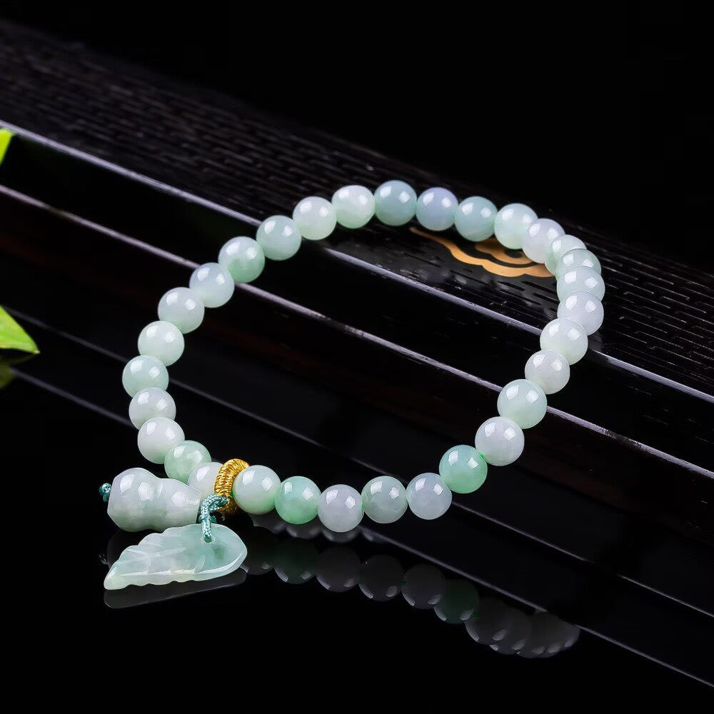 Natural Jade Gourd Blessing Harmony Bracelet