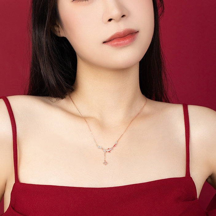 Koi Fish Tassel Necklace-Good Fortune Ahead