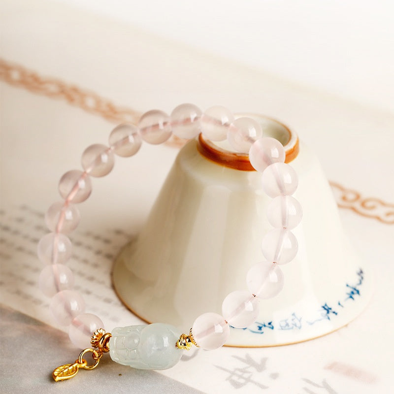 Calm and Connection-Rose Quartz Pixiu Bracelet