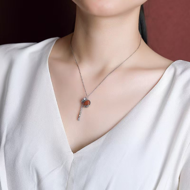 Red Agate Money Bag Necklace-Attract Wealth&Prosprity