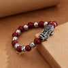 Cinnabar Bead Pixiu Bracelet–Wealth & Protection