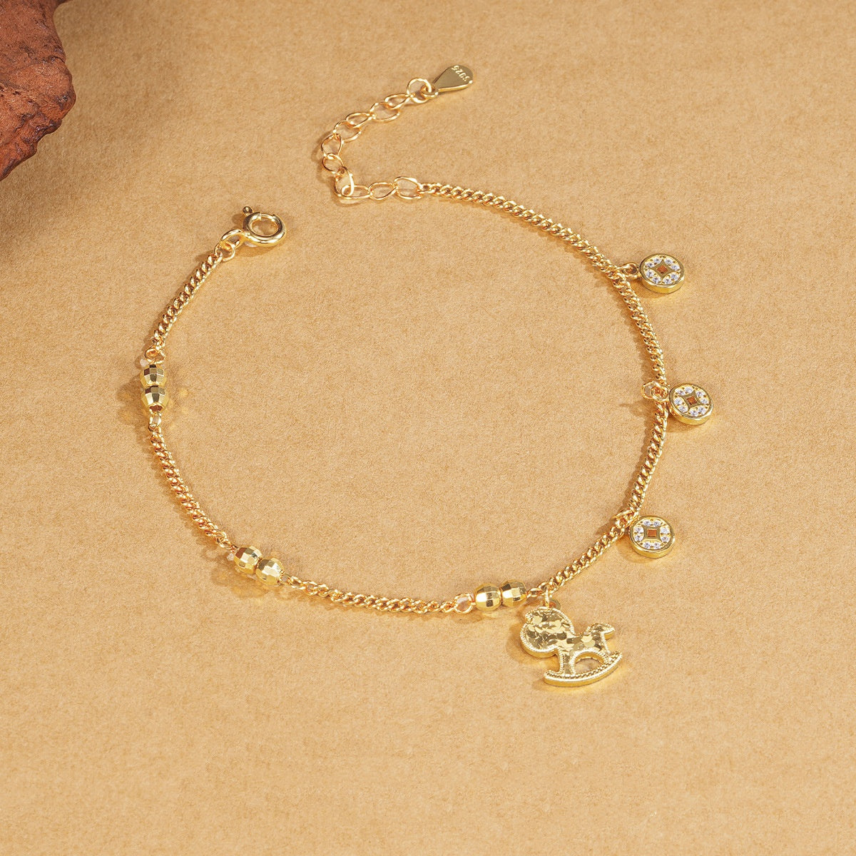 Fortune Gallop Golden Bracelet–Lucky Horse of Wealth 2026 Year of the Horse Edition Necklace