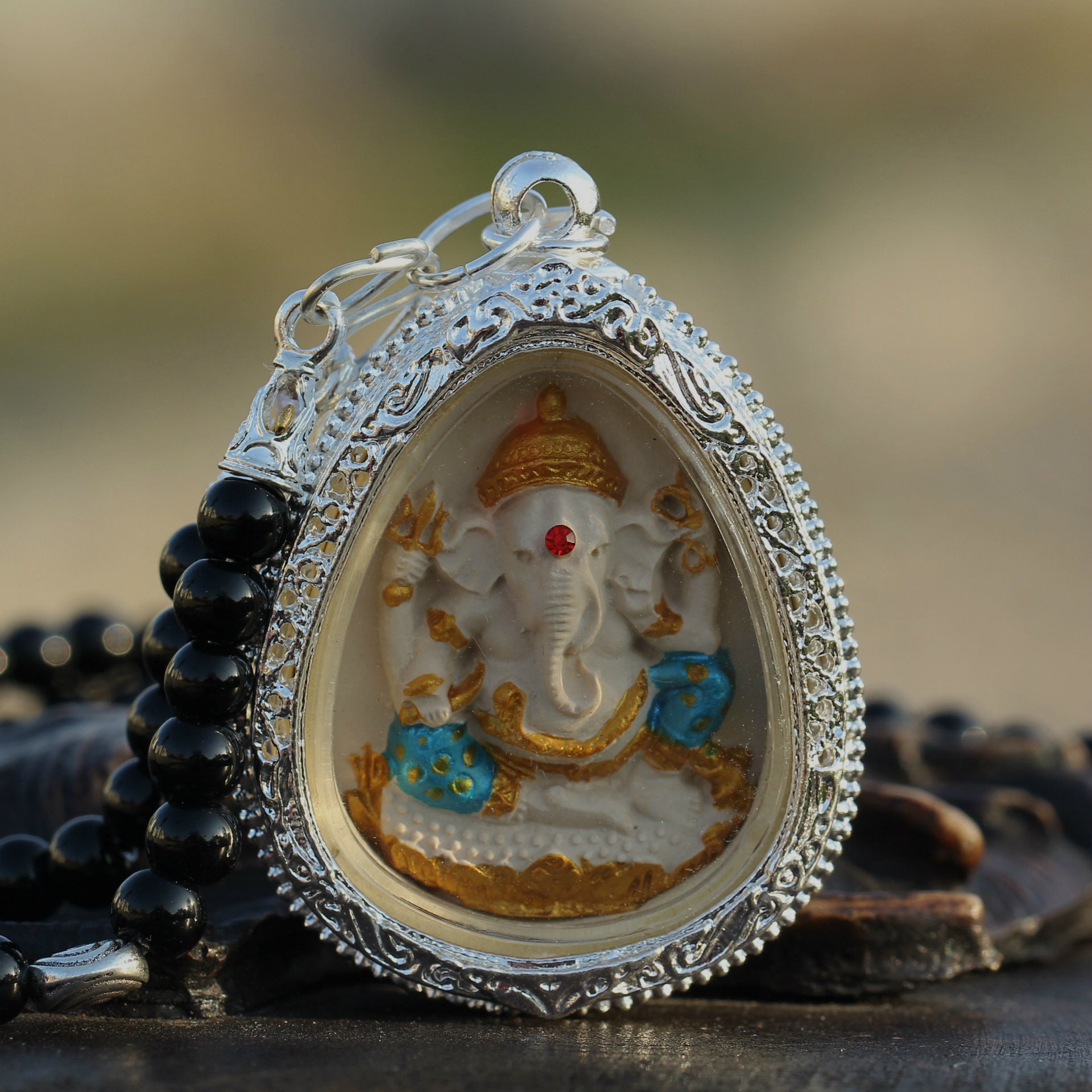 New Beginnings-Thai Elephant Deity Pendant Necklace