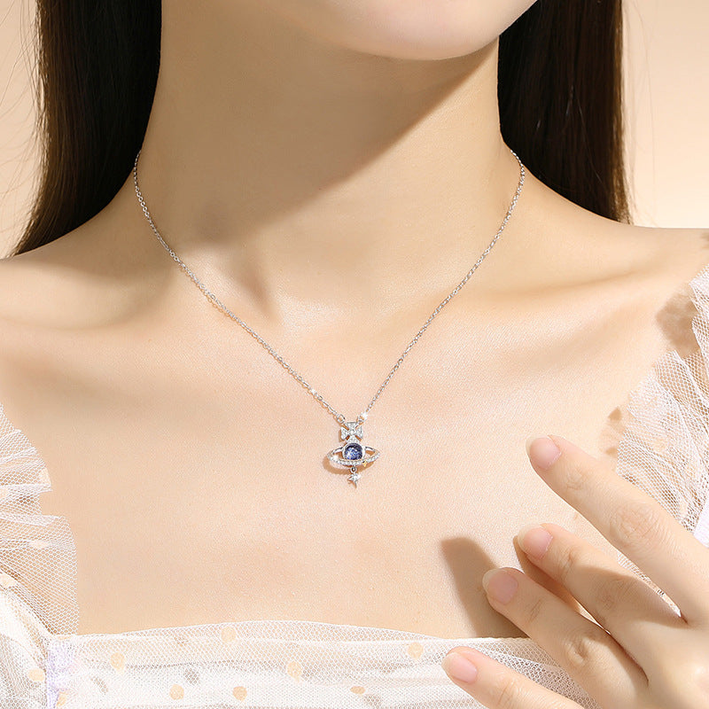 Love at First Sight-Saturn Sterling Silver Necklace