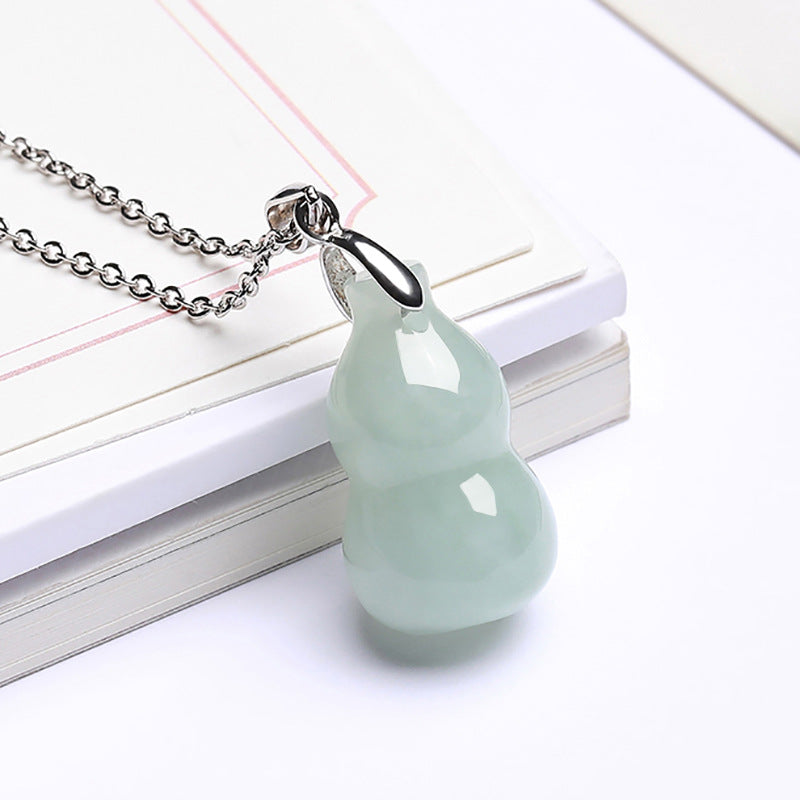 Grade A Jade Gourd Pendant – Symbol of Blessings, Wealth & Protection