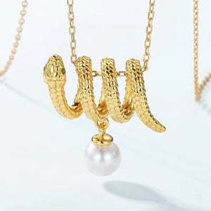 2025 Chinese New Year Of Snake Pearl Necklace-Passion & Determination