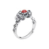 Silver Pixiu Red Agate Ring-Attract Luck