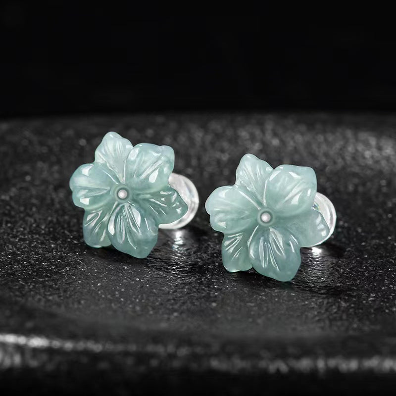 Orchid Jade Earrings-Spiritual Growth