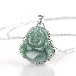 Laughing Buddha Jade Necklace-Wisdom and Enlightenment