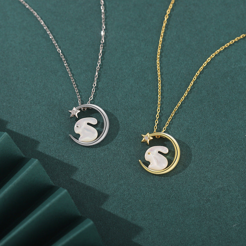 Moon Rabbit Shell Necklace-A Little Good Luck