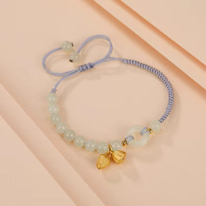 Lotus Flower Peace Knot Jade Bracelet-Inner Peace