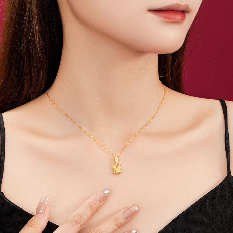 Love and Good Fortune-Golden Fox Necklace