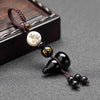 Peace-Guard Obsidian Gourd Protection Key Pendant