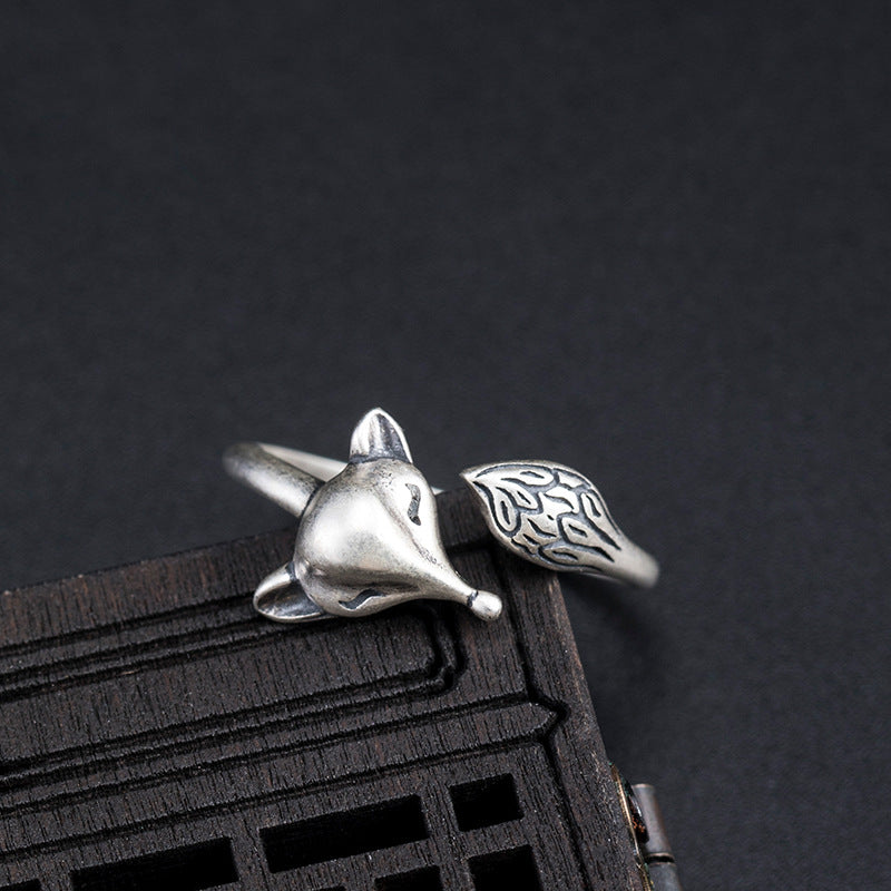 Playful Spirit-Fox 925 Sterling Silver Ring