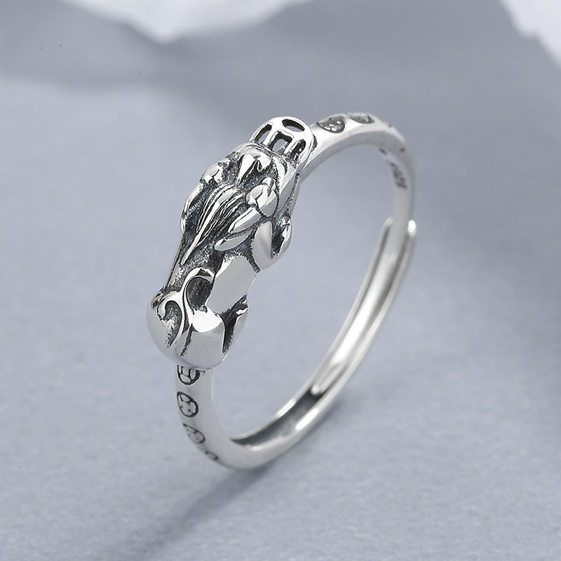 Lucky Feng Shui Pixiu Wealth & Protection Ring(Adjustable)