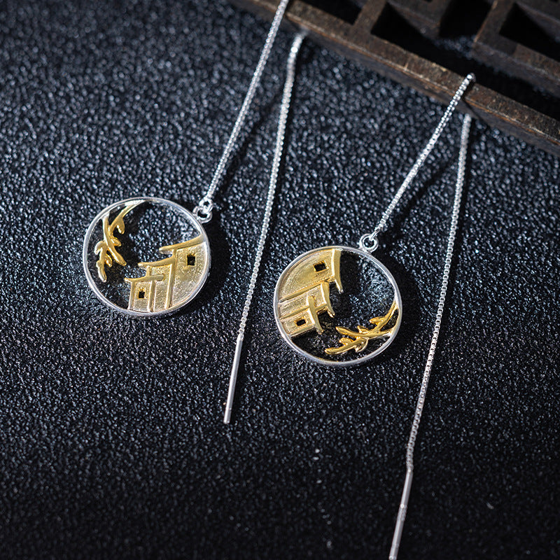 Mountain Cottage Threader Earrings-Tranquil Retreat