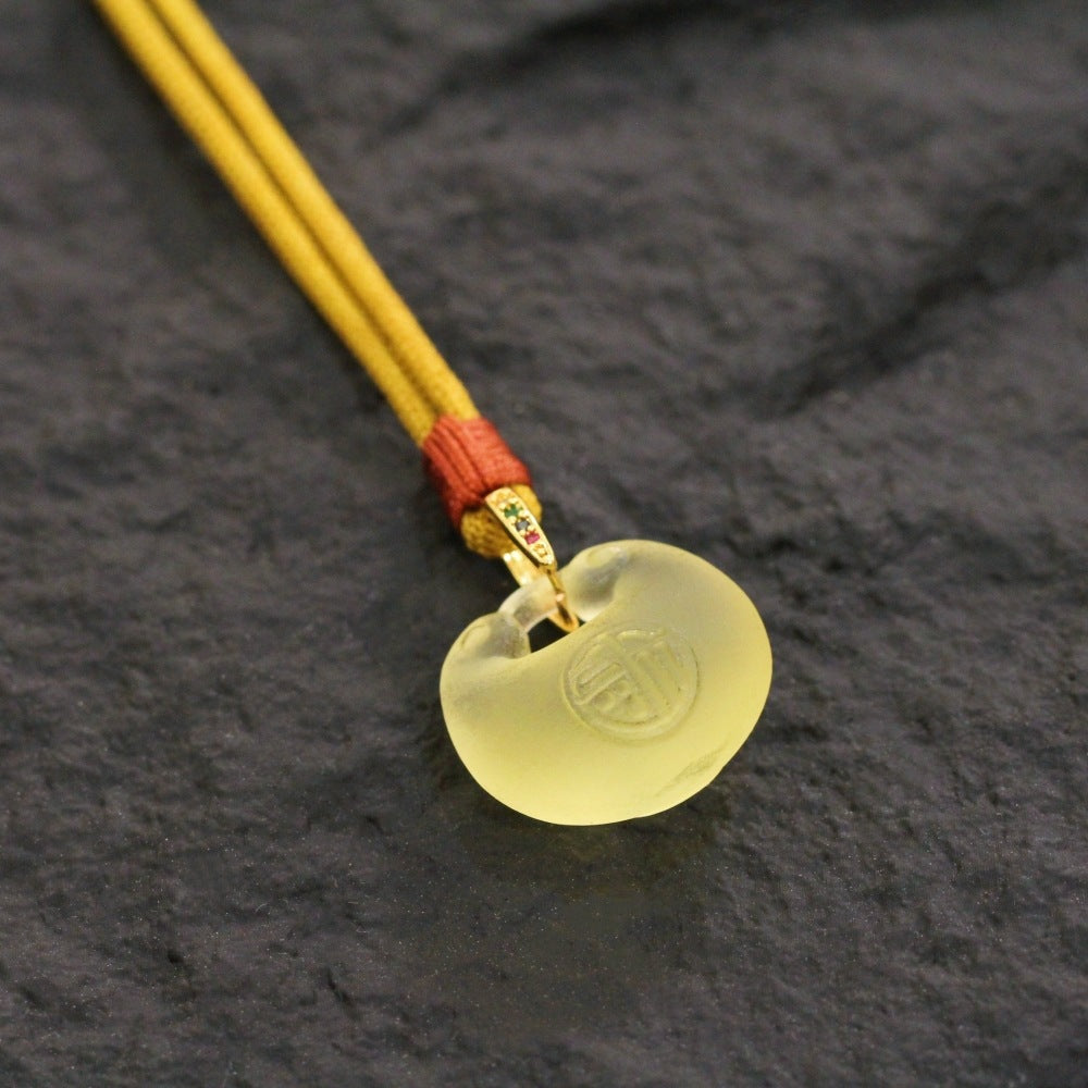 Fortune Blessing Liuli Pouch Pendant–Symbol of Prosperity, Good Fortune & Abundance