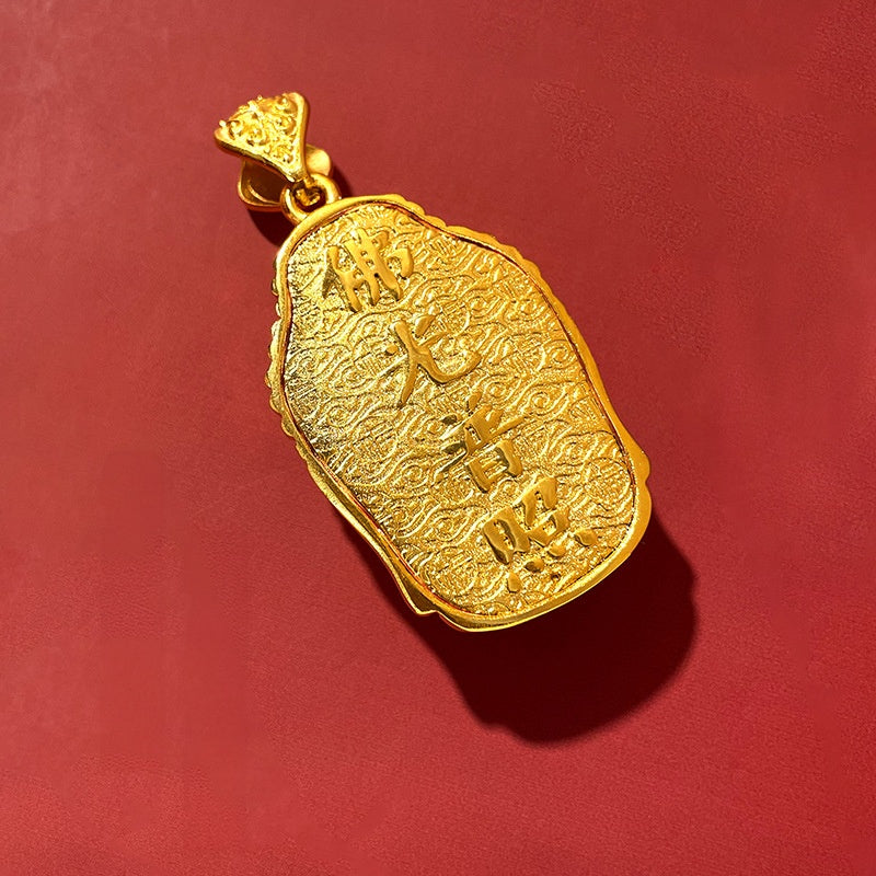 Peaceful Harmony-Buddha Head Copper Pendant